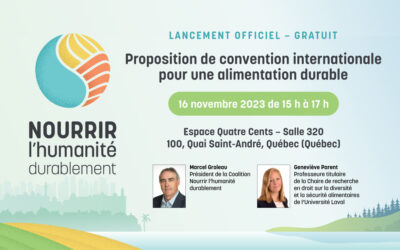 Invitation au lancement public de la proposition de Convention internationale pour une alimentation durable